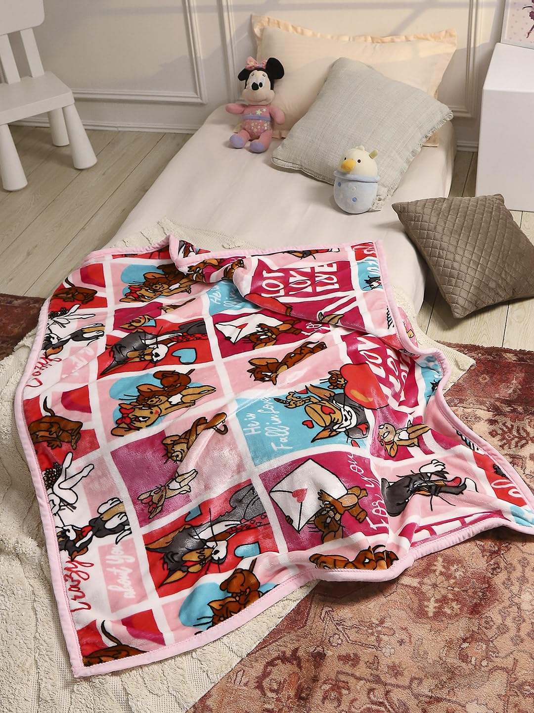 Monte Carlo Baby Kids Unisex Oliver 2 Ply 650 GSM Boys & Girls Winter Blanket (Pink)-picture-14