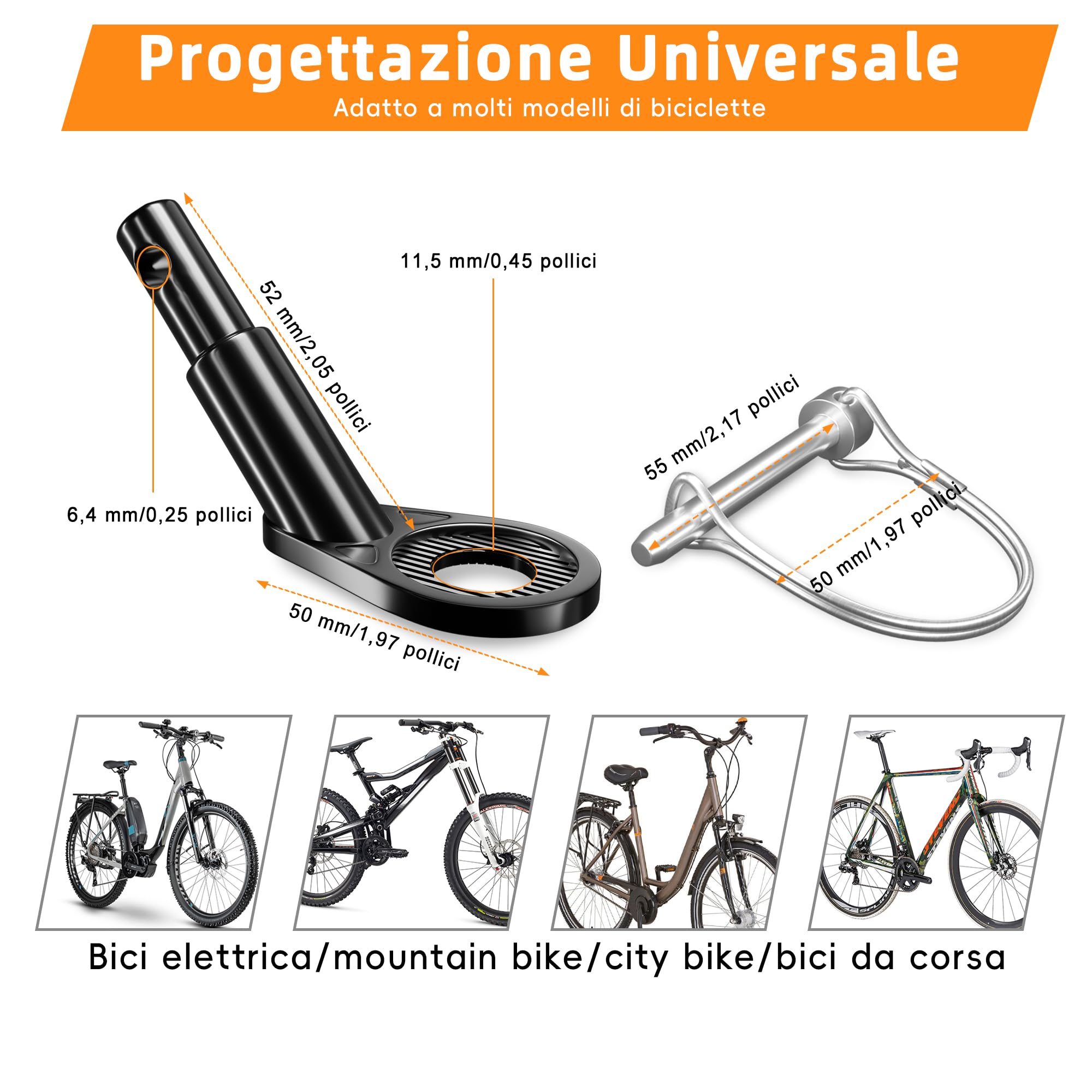 Gancio per Rimorchio per Bicicletta, Gancio Di Traino per Bicicletta, Gancio per Bicicletta, Frizioni per Rimorchi per Bicicletta Applicabile a Rimorchi per Bicicletta, Rimorchio per Bambini