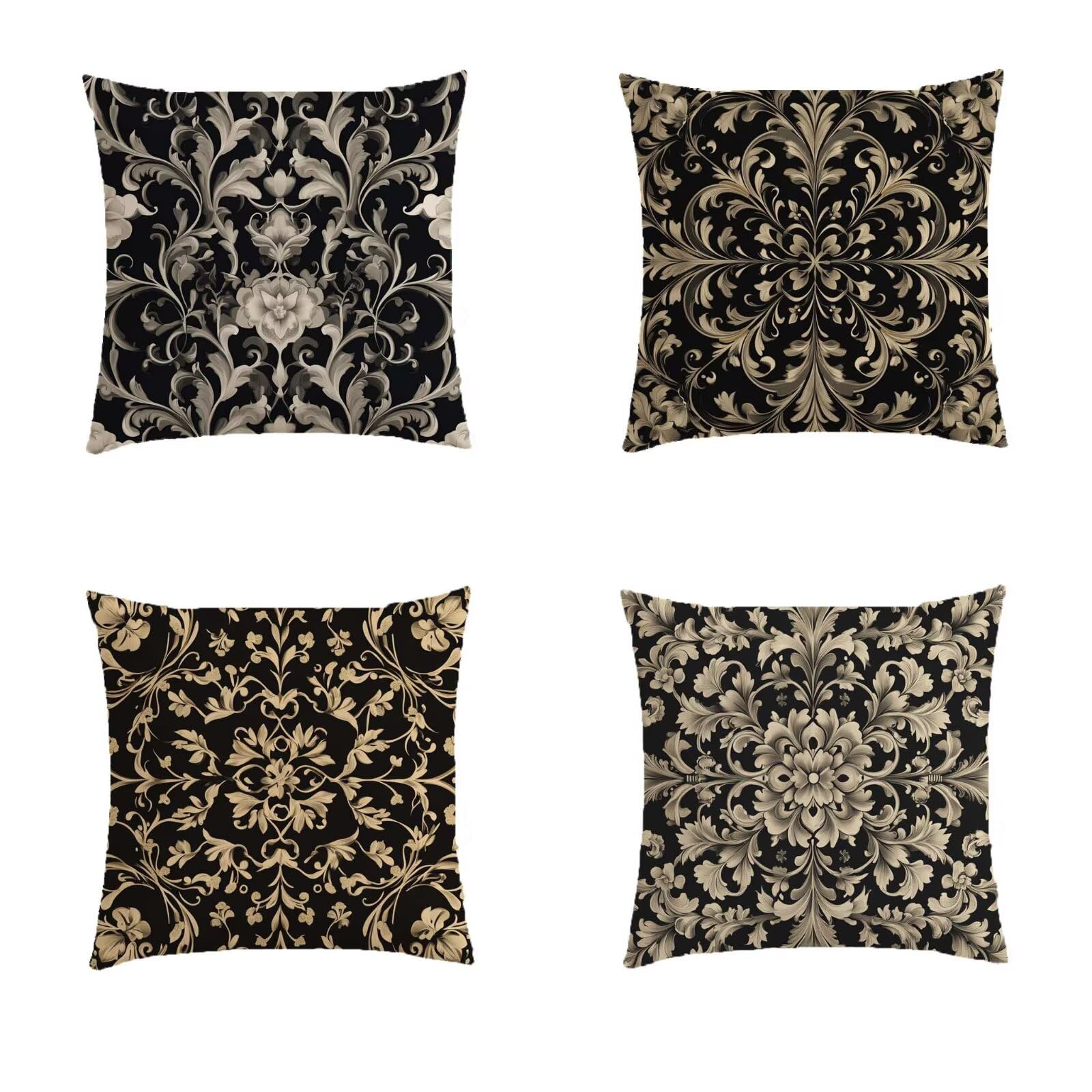 Housse coussin exterieur 60x60 double sided printing boheme lot de 4