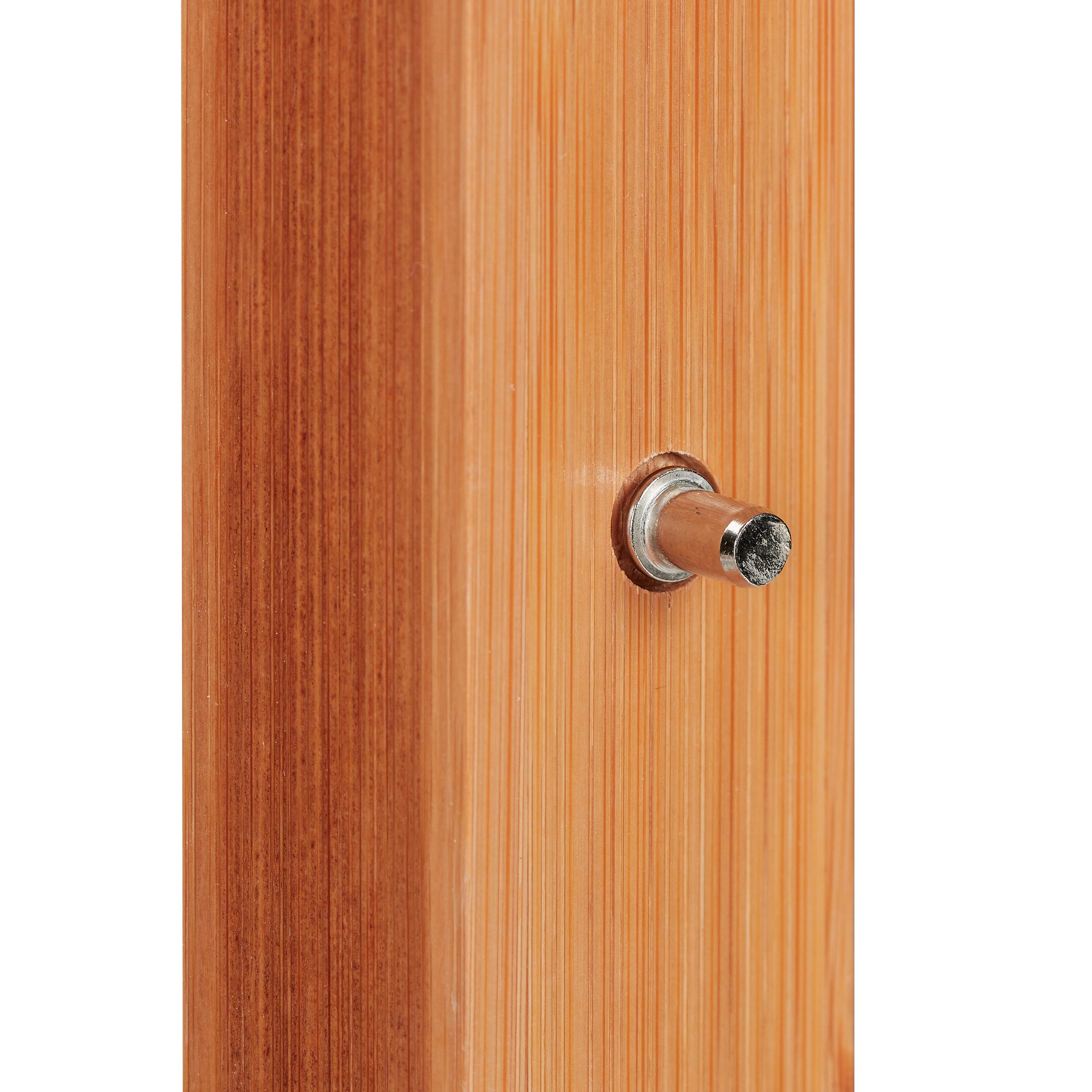 Relaxdays Mensola per Doccia in Bambù, 3 Ripiani, Portasciugamani, Scaffale per Cucina & Bagno, HLP 58,5x52x21cm,legno