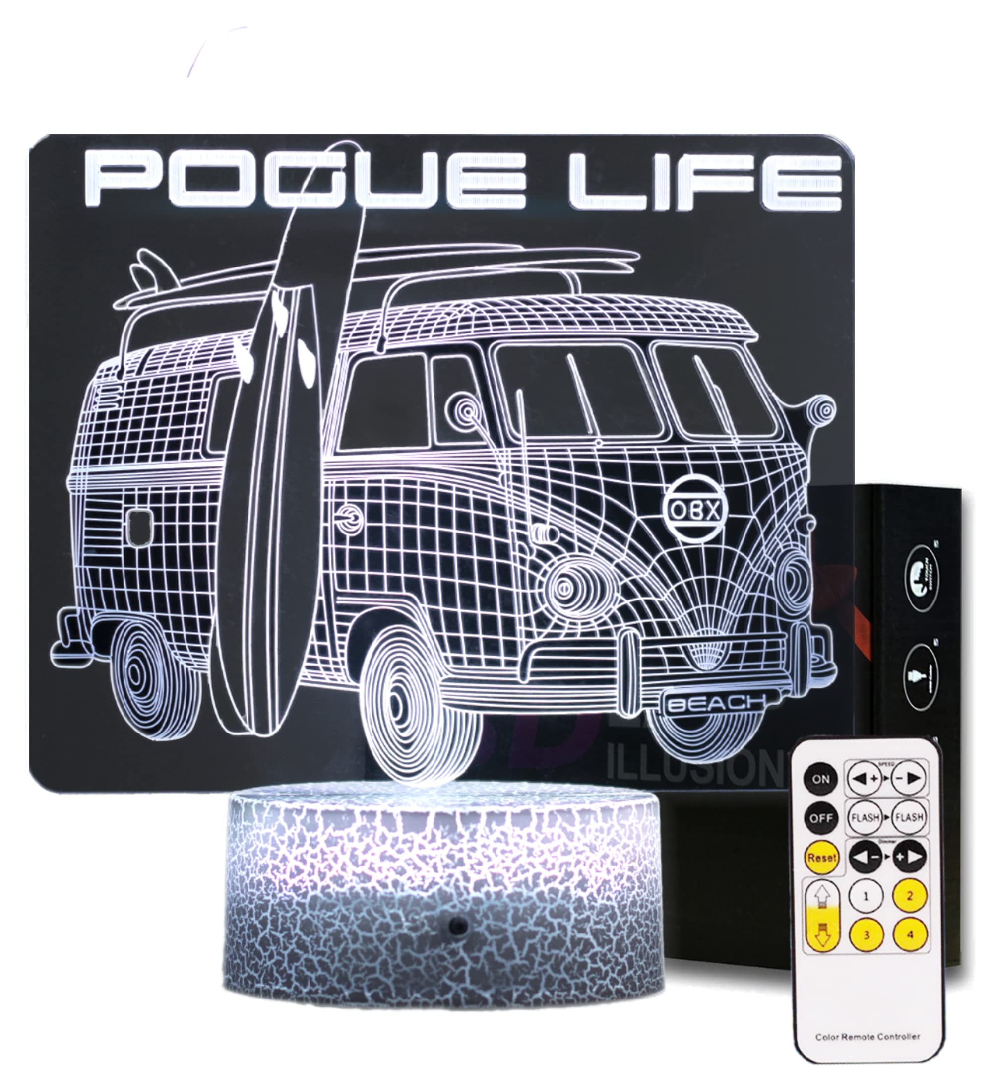 Outer Bank Merch, Car Night Light with 16 Colors Change, for Bedroom/Desk/Living Room Decor, Outer Bank Stuff Gifts