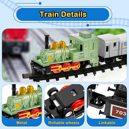 Miniatura 8 de 13 piezas de tren para decoración de tartas, tren, suministros de fiesta de cumpleaños, mini tren, tren, luces de tráfico, decoración de pastel para