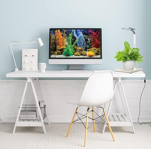 Miniatura 3 de Penn-Plax Eco-Grow - Luz LED decorativa para plantas y soporte, ideal para jardines de hierbas de cocina, plantas de interior y cuencos de terrario,