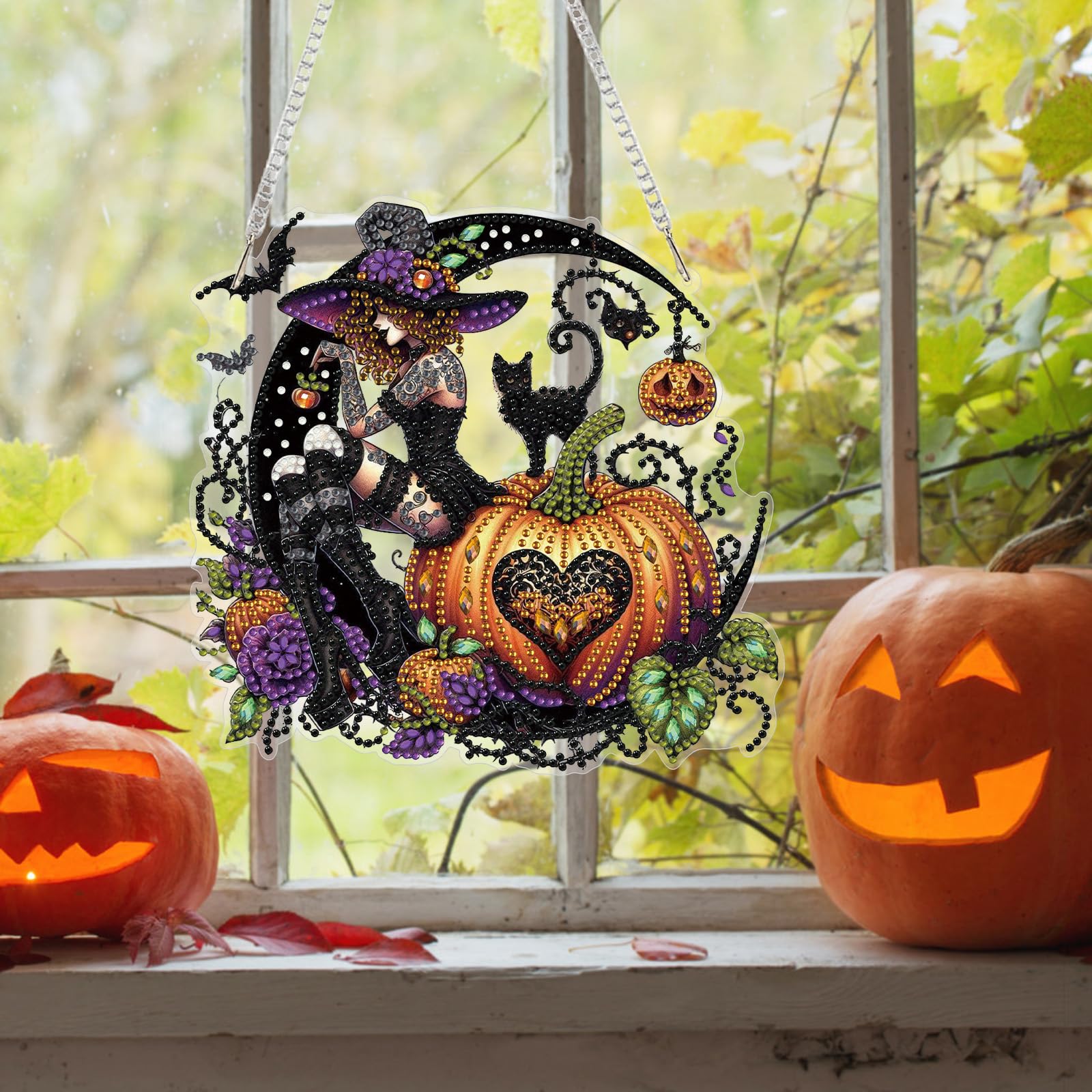 Amazon.co.jp: Bowetile ハロウィン ダイヤモンド アート 吊り下げ