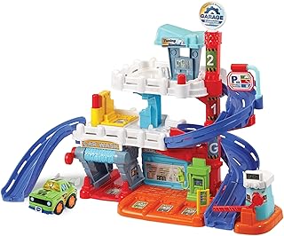VTech Toot-Toot Drivers Fix & Fuel Garage, Car Tracks for Kids with Lights and Sounds, Musical Toy, Suitable for Boys & Girls 12 Months, 2, 3, 4 + Years, English Version