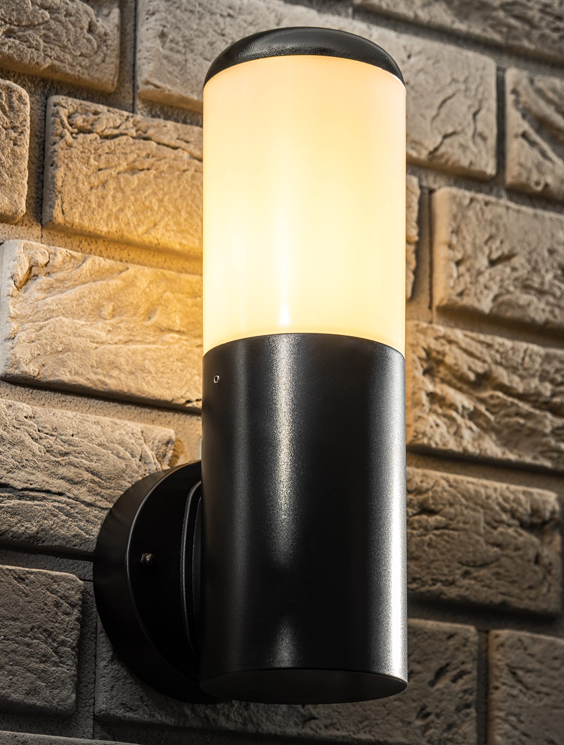 CGC Lighting Outdoor Wall Light Black Garden Weatherproof Outside Mains Power E27 20W IP54