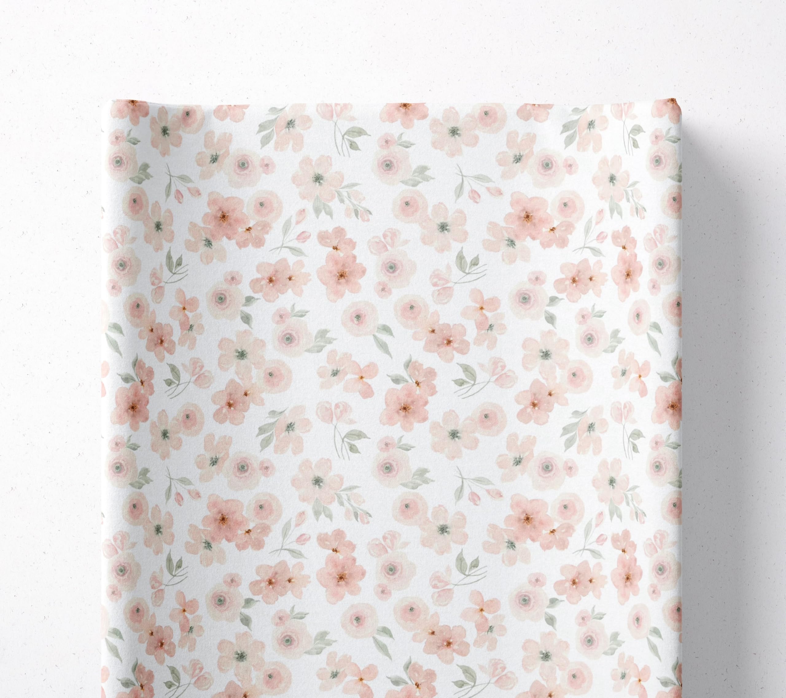 BabyBells Deluxe Delicate Floral Flowers Baby Girl Anti Roll Wedge Changing Mat
