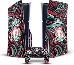 Head Case Designs Officially Licensed Liverpool Football Club Abstract Brush Art Vinyl Sticker Gaming Skin Decal Compatible With Sony PlayStation 5 PS5 Slim Disc Edition Console & DualSense Controller