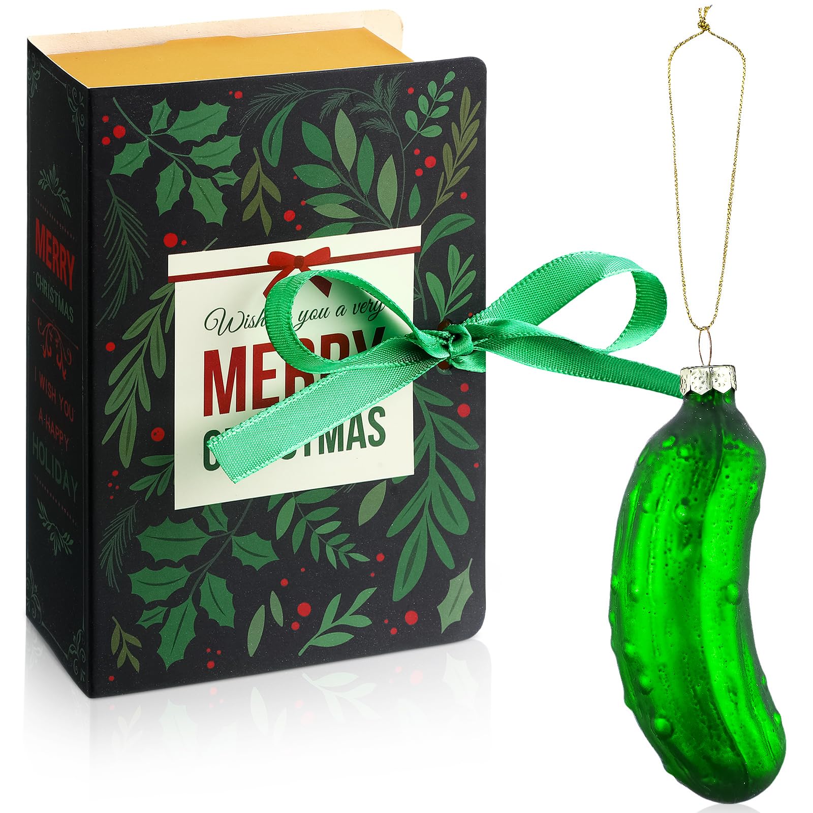 Joycanbin Ornements De Cornichon De Noël Ornements De Pickle Soufflés En Verre Pendentifs De Cornichon Décorations De Vacances Avec Ficelle Pour Décorations D'arbre De Noël