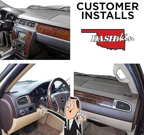 Miniatura 8 de DashSkin Funda moldeada para tablero compatible con SUV GM 07-14 sin altavoz de tablero en ébano fabricado en Estados Unidos