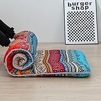 Vista 127 de Colchón futón japonés de piso gris constelación, de piso tatami, portátil, para acampar, para niños, sofá cama plegable enrollable con protector
