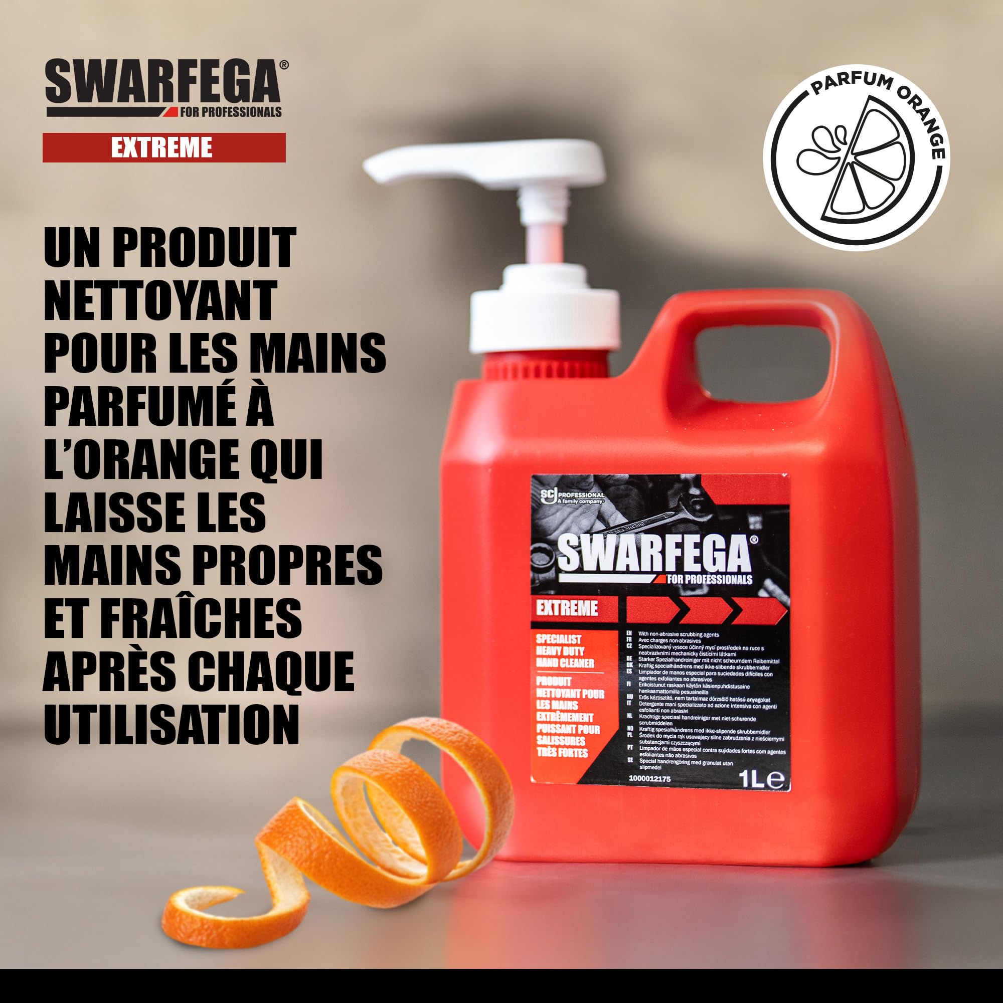 Swarfega Extreme 1L x2 – Nettoyant Mains Ultra Puissant, Élimine Huile, Graisse, Goudron & Saleté Industrielle, sans Solvant, Particules Non Abrasives – Pour Usage Professionnel