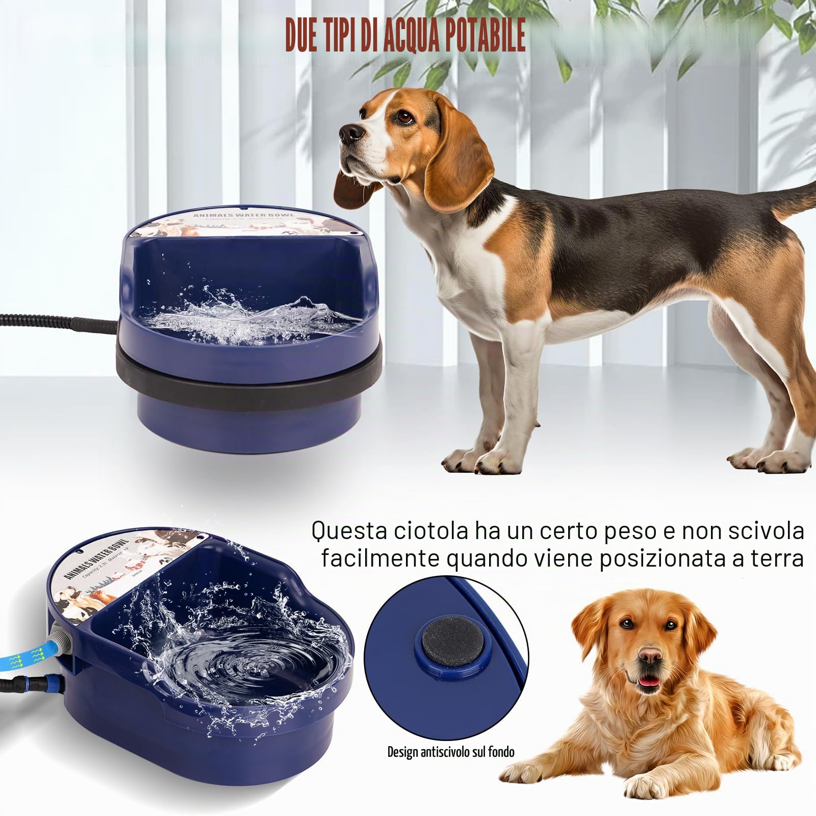 Abbeveratoio Riscaldato Per Cavalli, Abbeveratoio Per Bovini Con Valvola a Galleggiante, Termostato Automatico da 220 Volt, a Prova di Congelamento, Abbeveratoio Riscaldato Per Capre, Bovini e Cani