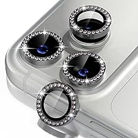Vista 278 de Misea [3+1] for iPhone 14 Pro/iPhone 14 Pro Max Camera Lens Protector Bling, 9H Tempered Glass Camera Cover Screen Protector Metal Individual Ring