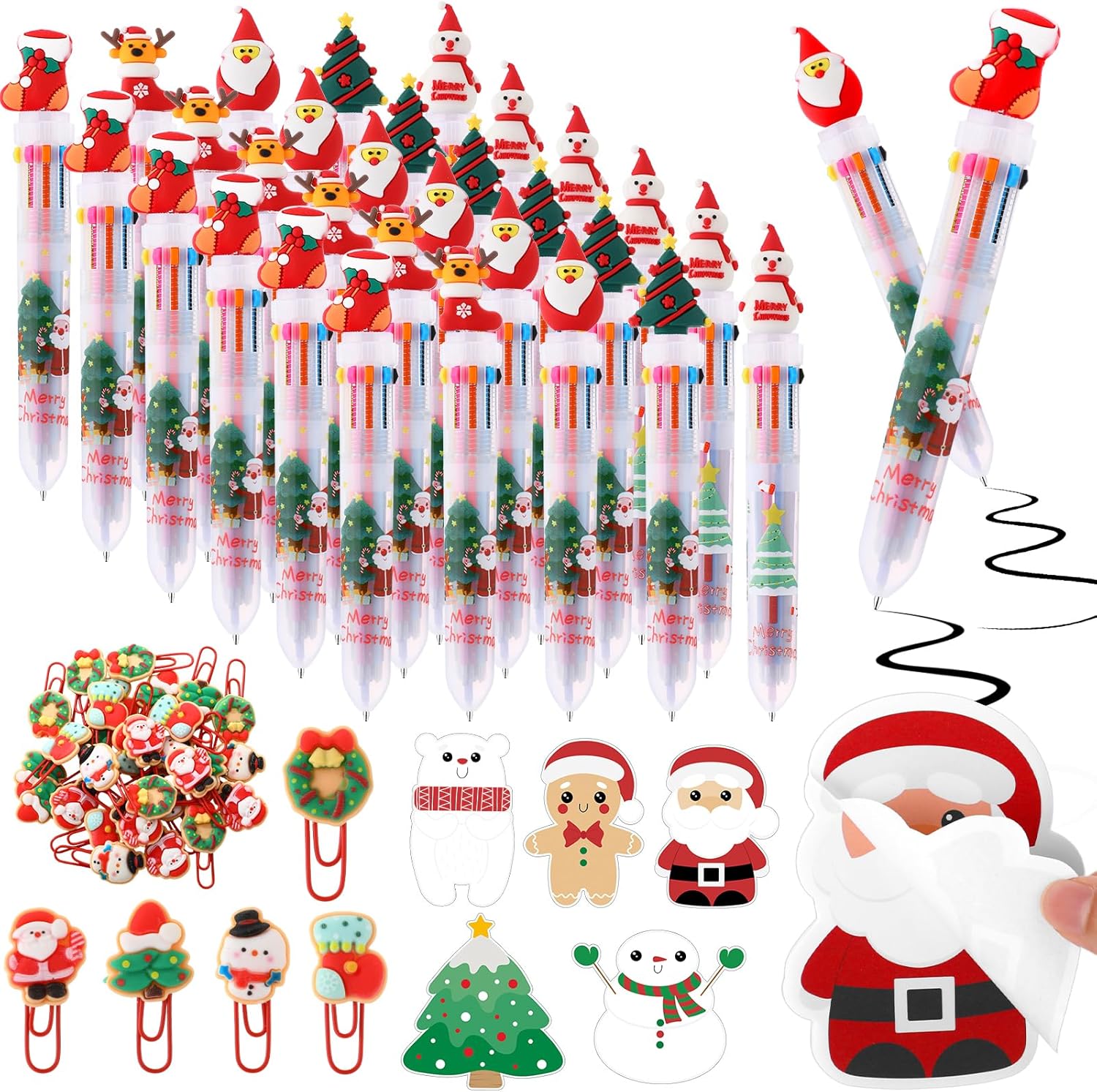 Christmas multicolor ballpoint pens sets