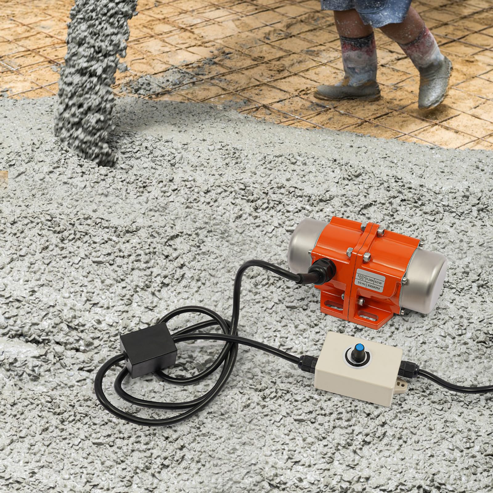 Produktbild von 40W Vibrationsmotor 220V 3000 U/min – Einstellbarer Exzenter, IP65, 0,25 KN Vibration, Für Siebe & Förderer