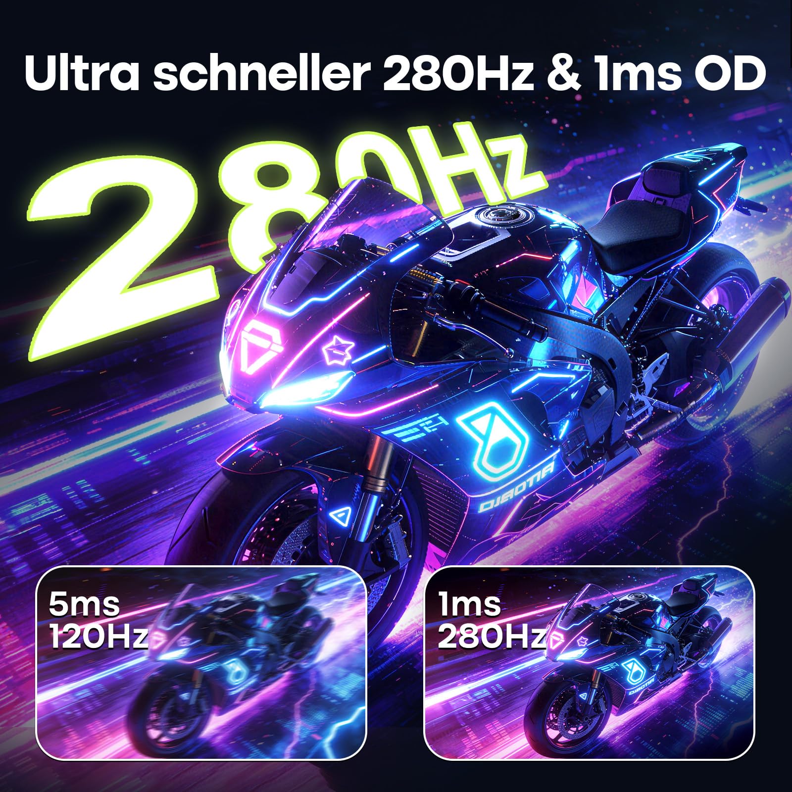 Amzfast Monitor da Gaming Curvo 1500R con Adaptive-Sync, HDMI/DisplayPort, 27 pollici 240Hz/QHD