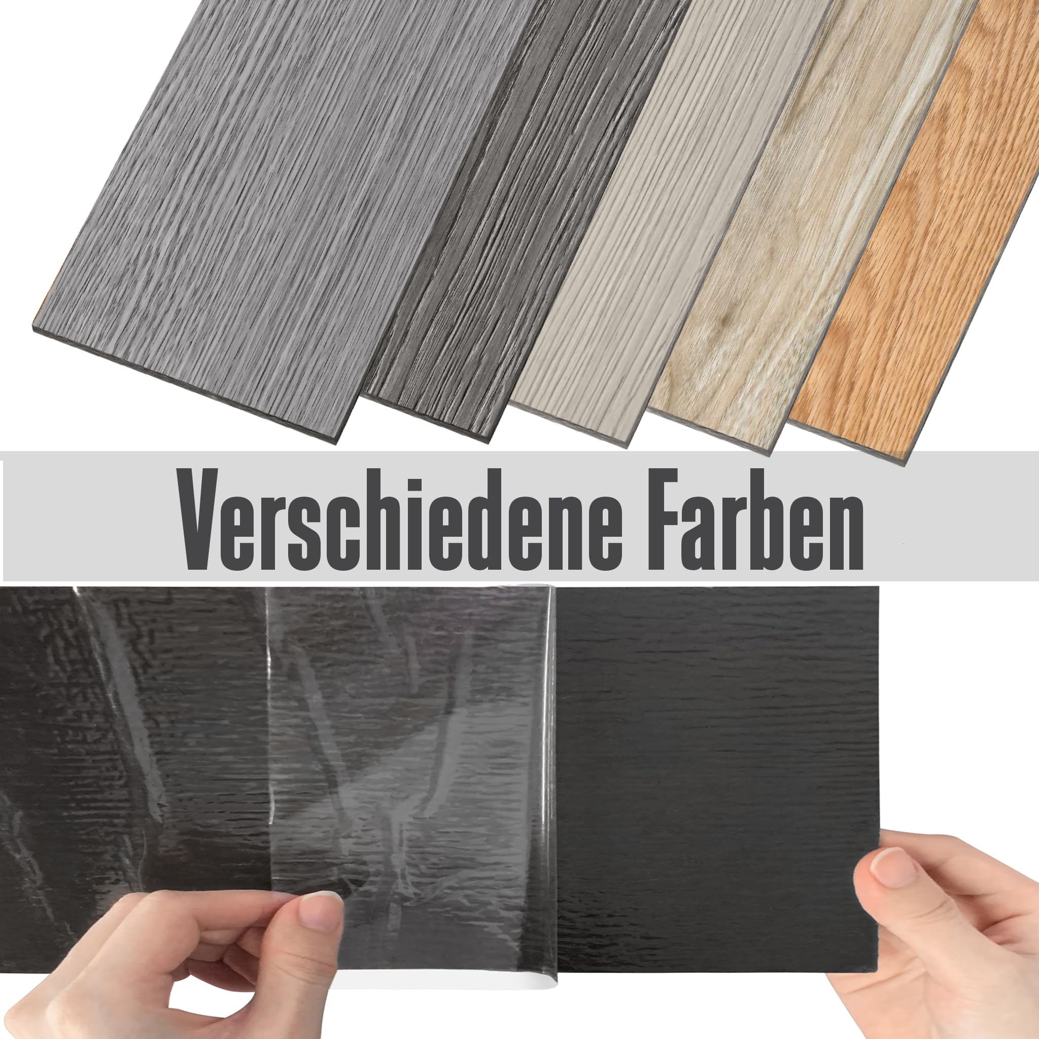 FIVMEN PVC-pavimentazione, pavimento in vinile, autoadesivo, piastrelle adesive da 5 m², piastrelle per pavimenti, aspetto in legno, piastrelle in vinile, pavimento, rivestimento in vinile, clicca per
