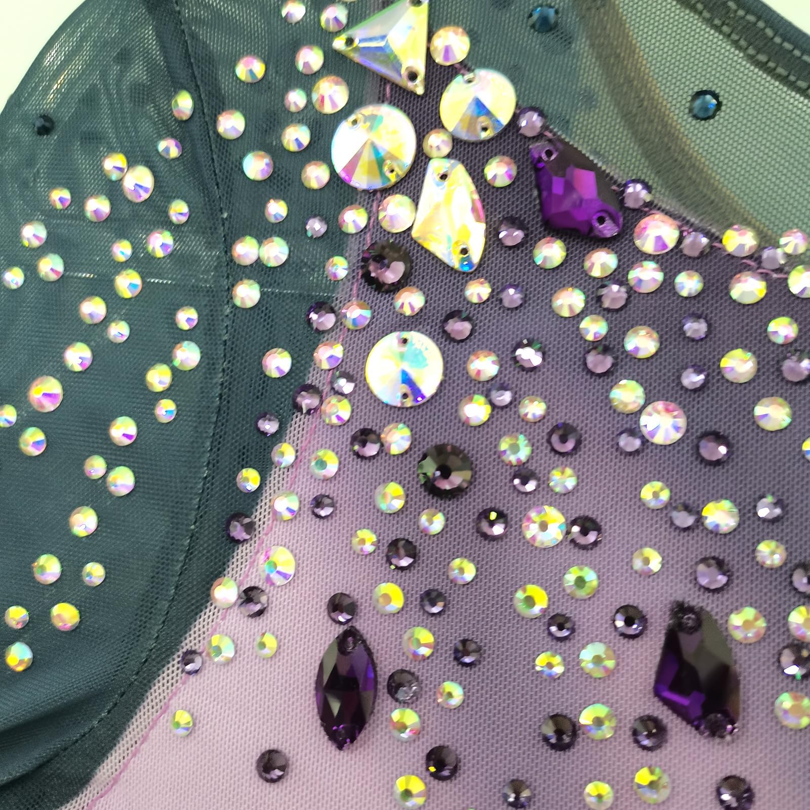 LIUHUO Eiskunstlaufkleid für Mädchen und Damen, eleganter Farbverlauf, Qualität, Kristalle, Wettkampf-Skate-Rock