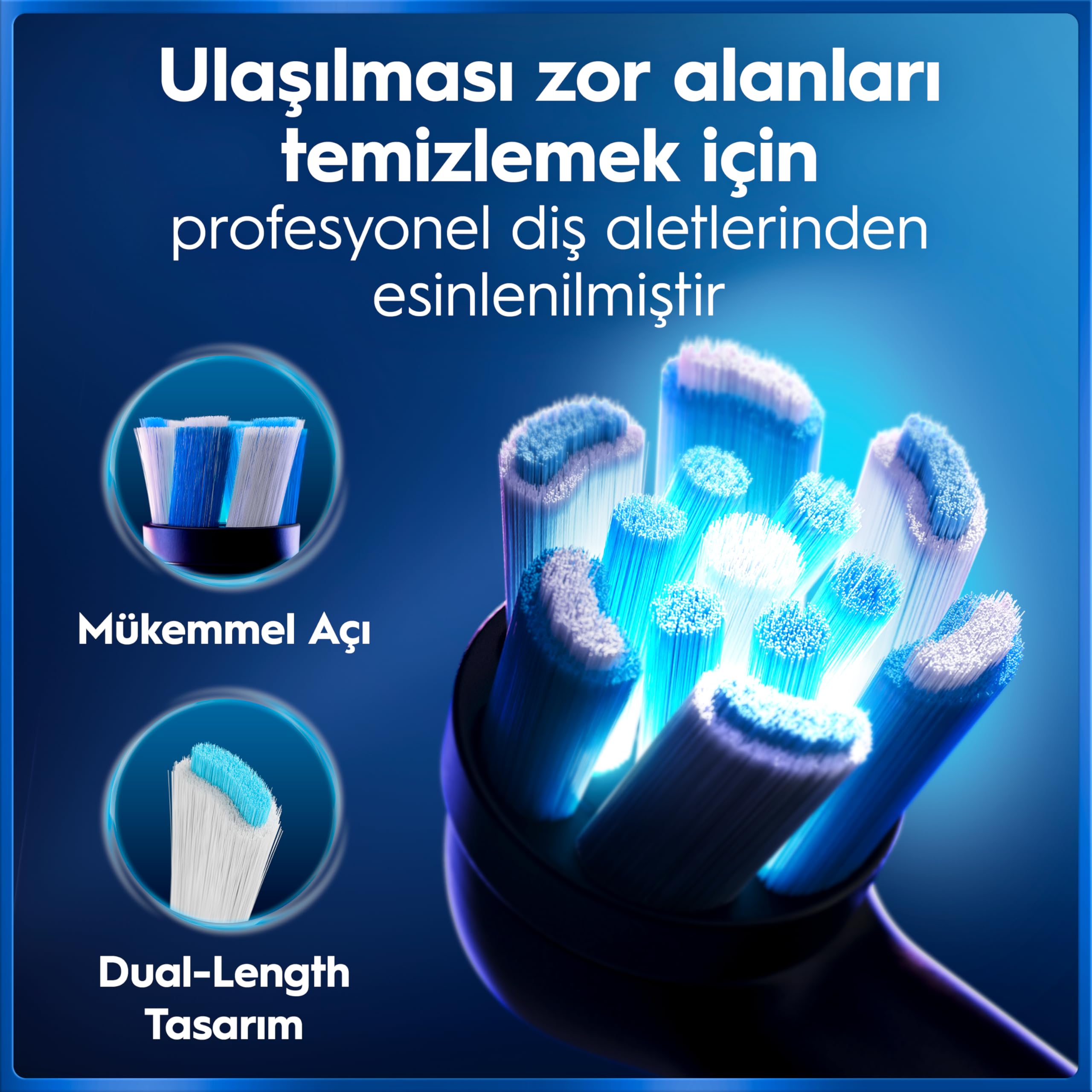 Oral-B iO5 Şarjlı/Elektrikli Diş Fırçası, 2'li Set, Mat Siyah & Beyaz, 2 Fırça Başlığı, Uzun Ömürlü Pil, Premium Seyahat Kabı