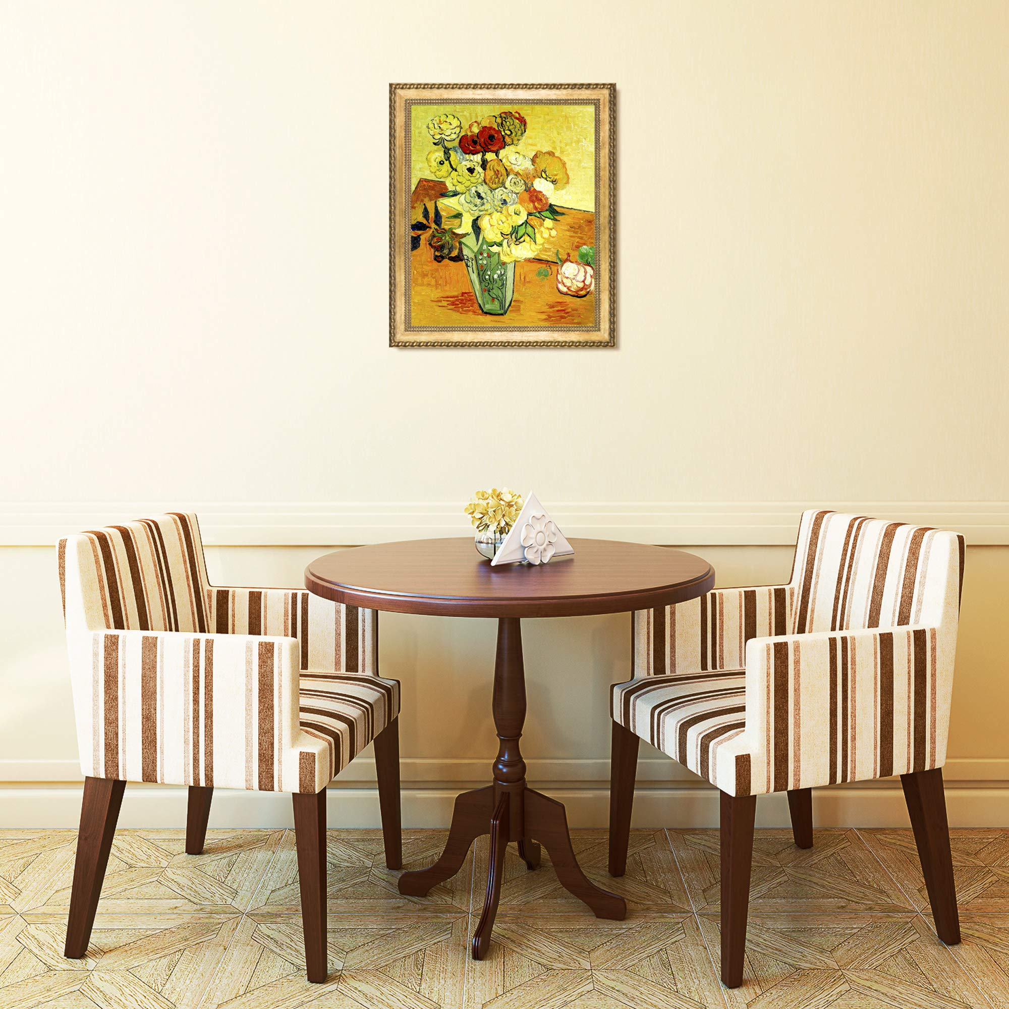 Amazon.co.jp: La Pastiche OverstockArt 日本の花瓶 バラとアネモネ