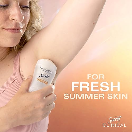 Miniatura 9 de Secret Clinical Strength - Desodorante antitranspirante para mujer, protección contra el estrés 3X, protección contra el sudor y el olor 72 horas,