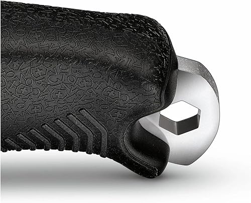 Miniatura 7 de Victorinox Venture Pro Cuchillo de hoja fija de acero inoxidable de espiga completa para exteriores, mango negro duradero, diseño de ejército suizo,