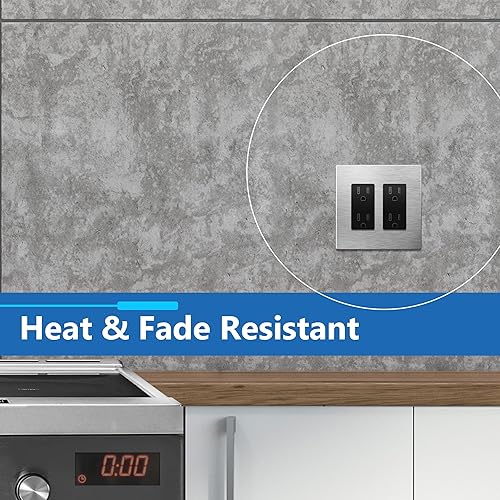 Miniatura 3 de LIDER LSMWP-32M-SS Placa de pared doble metálica, resistente a la temperatura y a los impactos, acero inoxidable 430, sin tornillos, tamaño mediano