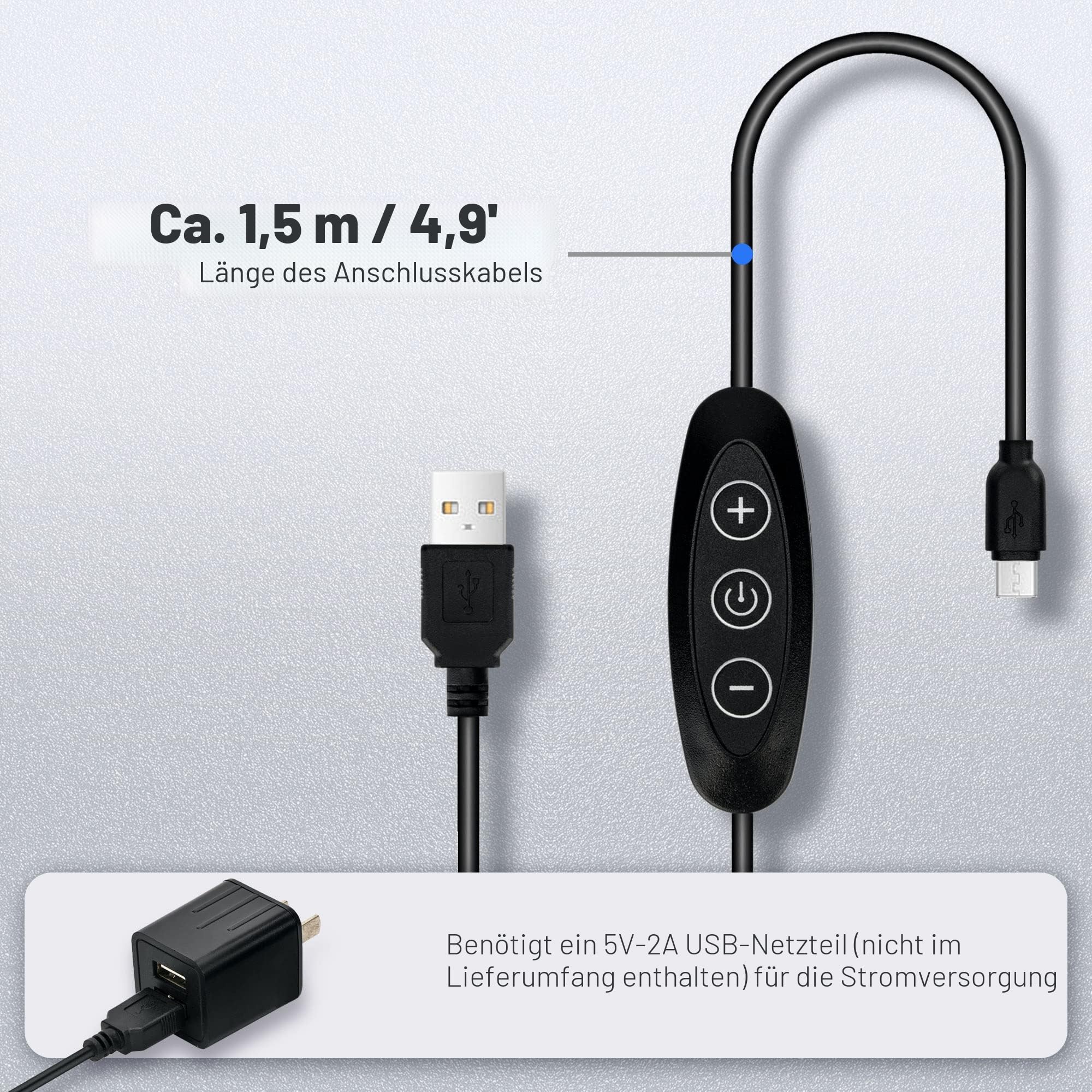 JJC Filmdigitalisierungsadapter mit LED-Lichtset Konvertieren von 35-mm-Negativfilm & Dia in digitales JPEG, 10 Helligkeitsstufen USB-LED-Lampe, 35-mm-Diahalterung & 35-mm-Filmstreifenhalter