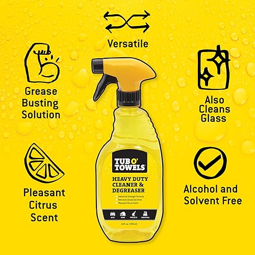 Miniatura 2 de Tub O' Towels Limpiador y desengrasante resistente en aerosol que ayuda a eliminar aceite, pintura de alquitrán, suciedad, grasa para masajear,