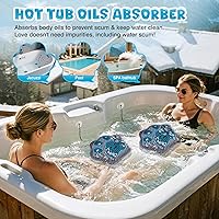 Vista 2 de pelonis Esponja Absorbente de Verdín para Tina de Hidromasaje Paw Spa - Esponja Absorbente de Aceite Reutilizable - Esponja Flotante Eliminadora