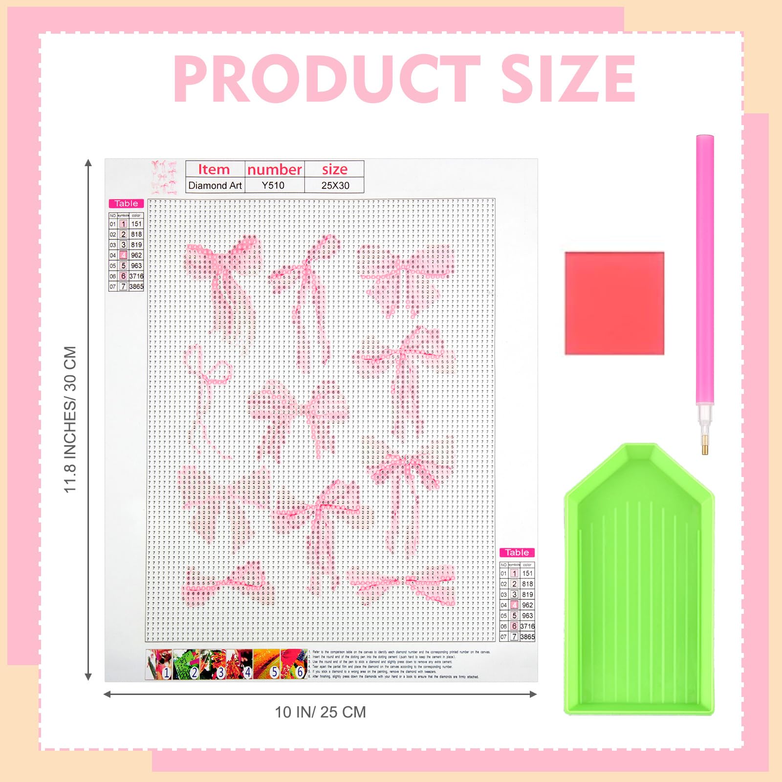 Yeaqee 4 Pcs Diamond Art Kits DIY Painting for Adult Aesthetic Wall Diamond Crafts Aesthetic Room Decor Cute Painting Pictures 5d Craft Wall Decor for Home 10 x 11.8''(Coquette)