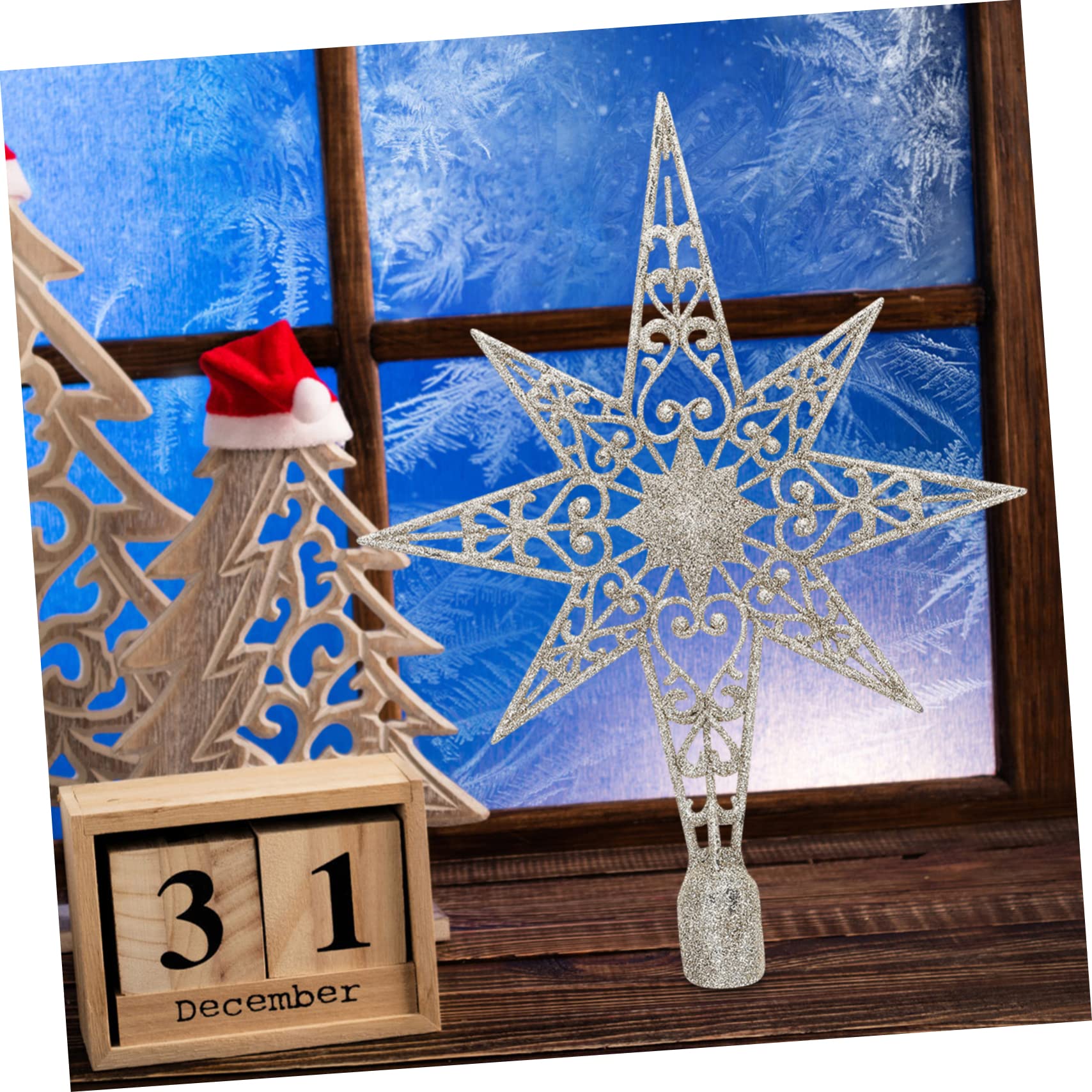 Zerodeko 4 Stück Weihnachtsbaumspitze Stern Vintage-baumspitzen Leichte Stern-baumspitze Plüsch Lichterketten Weihnachtsbaum Dekorationen Beleuchtet Christbaumspitze Gold Tür Plastik