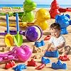 Kids Beach Sand Toys Set for Kids 3 4 5 6 7 Years Old, 20 Pieces Outdoor Sandbox Toys with Shovels, Molds, Outdoor Tool Kit for Toddlers, Boys and Girls 3-5