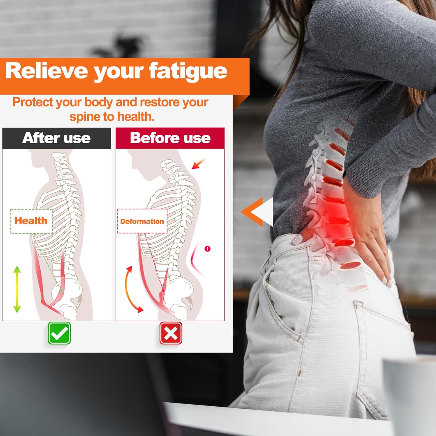 Psoas Release Tool - Hip Hook Psoas Muscle Release Tool & Hip Flexor Release Tool Back Stretcher Equipment Psoas Release Tool Deep Tissue- Black - Image 4