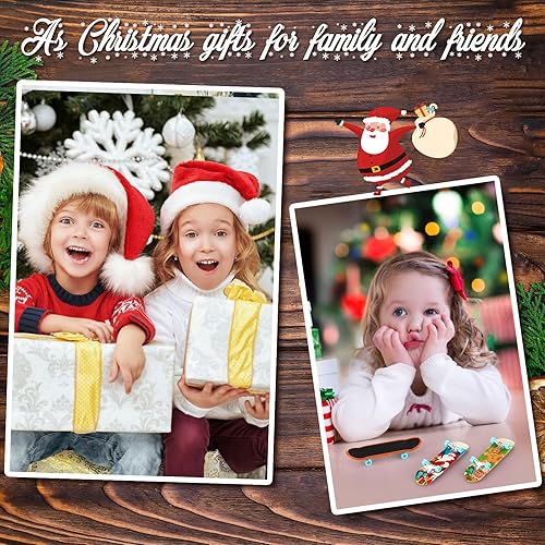 Miniatura 7 de Paquete de 10 patinetas para niños con caja y accesorios de repuesto, mini kit de juguete coleccionable para dedos para niños