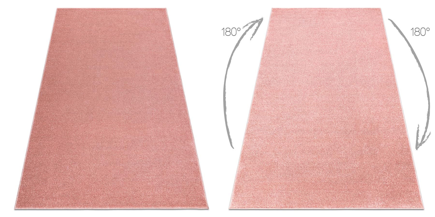 rugsx Eton Plus Tapis pour Salon et Chambre Rose poudré 200x200 cm