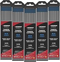 Vista 25 de ARCCAPTAIN Electrodo de soldadura TIG de tungsteno, paquete de 10 unidades de 1/16 x 7 pulgadas (dorado, 1.5% lantanado, WL15/EWLa-1.5)