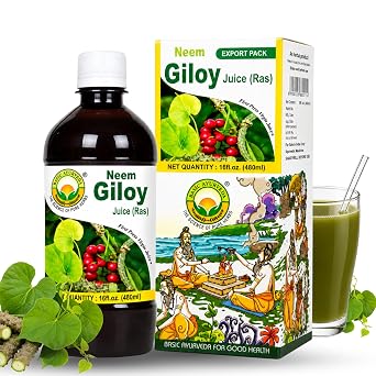 Basic Ayurveda Neem Giloy Juice | 16.23 Fl Oz 480ml | Natural Guduchi Tinospora Cordifolia | Gluten-Free, Non-GMO & Vegan