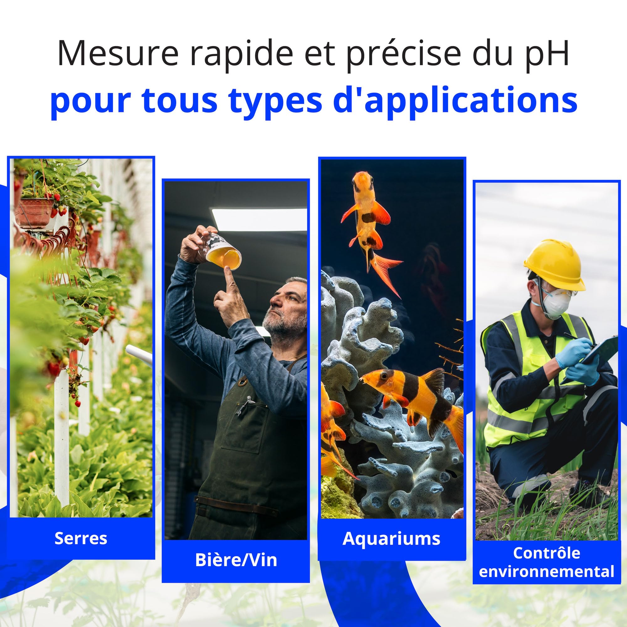 Bluelab Testeur de poche PENPH Pen entièrement étanche, étalonnage facile, sonde à double jonction pour une précision et une durabilité améliorées, blanc