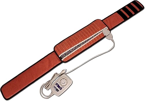 MediCrystal Cinturón de amatista infrarrojo lejano  Calefacción FIR ajustable 86-158F  iones negativos  100% cristales naturales de joyería  Cuero