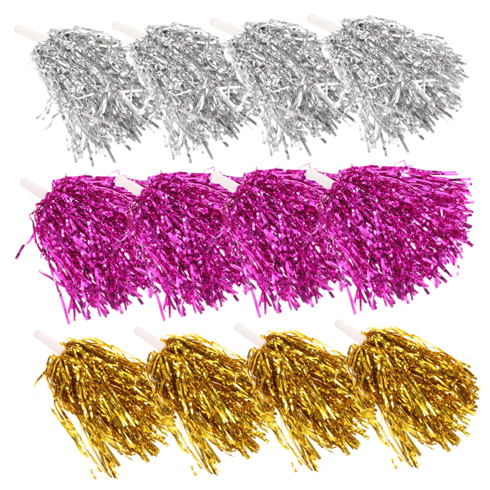 ibasenice 12pcs Cheerleading Hand Flower Cheer Pom Poms Cheer Stuff Pompoms Cheerleading Cheering Teal Bulk Cheer Team Party Purple Cheerleading Pom Poms Adults Cheerleader The Pet