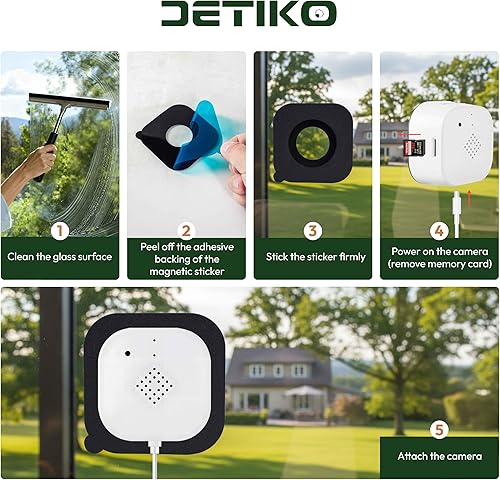 Miniatura 8 de Cámara de ventana 2K, cámara de interior WiFi de 2.4G para seguridad del hogar, visión nocturna a color AI, detección de personas y movimiento,