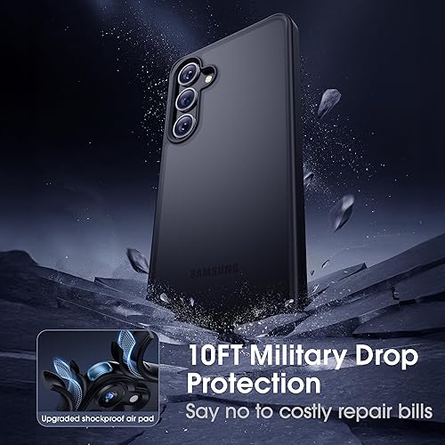 Miniatura 2 de CASEKOO Funda oficial original para Samsung Galaxy S24 protección militar contra caídas de 10 pies tecnología antimanchas delgada mate translúcida a