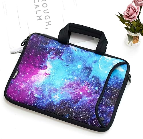 Miniatura 5 de RICHEN Bolsa de hombro para laptop de 17 pulgadas, funda de transporte para computadora portátil con asa para portátil de 15.6161717.317.4 pulgadas