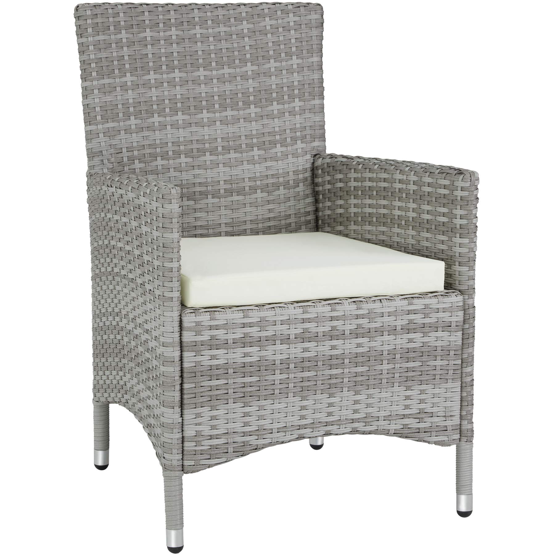tectake® Salon de Jardin extérieur en Aluminium avec 8 fauteuils en rotin, Table, Housse Lavable et Protection - mobilier Facile d'entretien