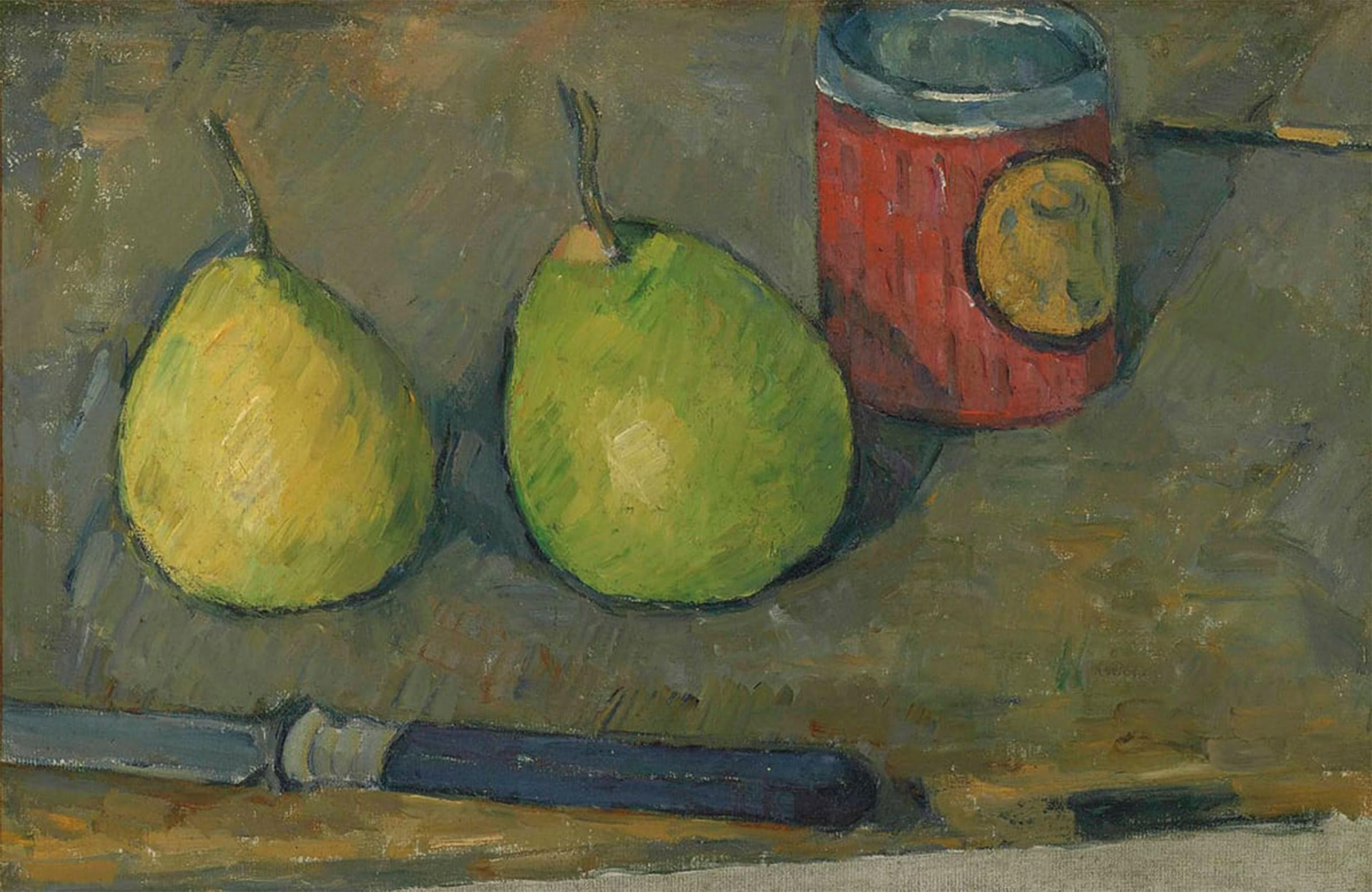 ARTXLXXBN Famous Painting Canvas Artwork Graffiti Print Pears by Paul Cézanne Portrait Canvas Image for Home Decor 60x90cm