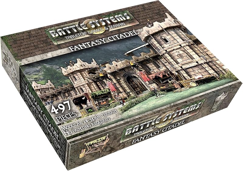Escenario de fantasía modular – Perfecto para juegos de rol y juegos de guerra – Terreno de mesa de varios niveles para miniaturas de 28 mm – Diorama modelo impreso en color – DnD Warhammer (Citadel)