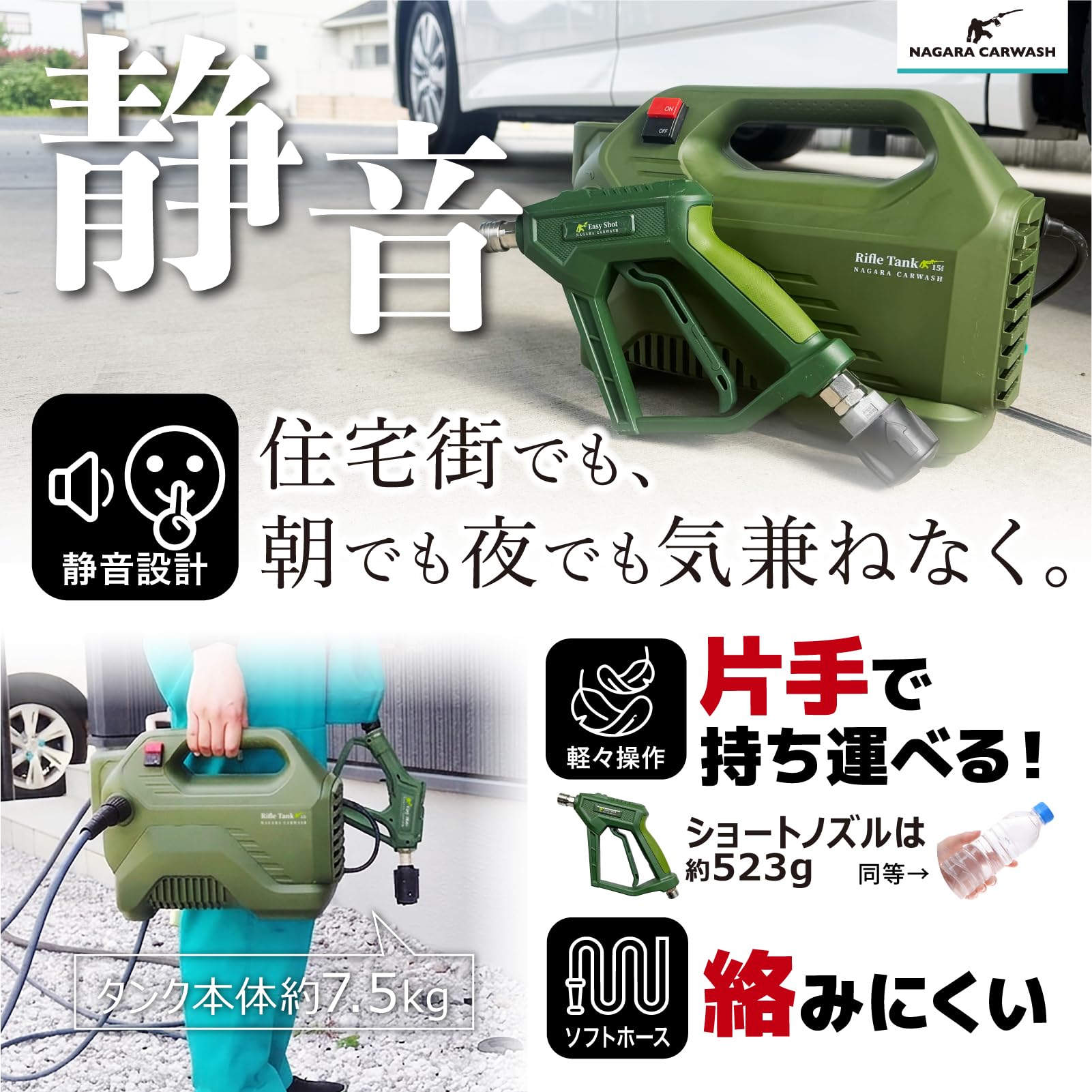 Amazon.co.jp: ながら洗車: イージーショット＆タンクセット