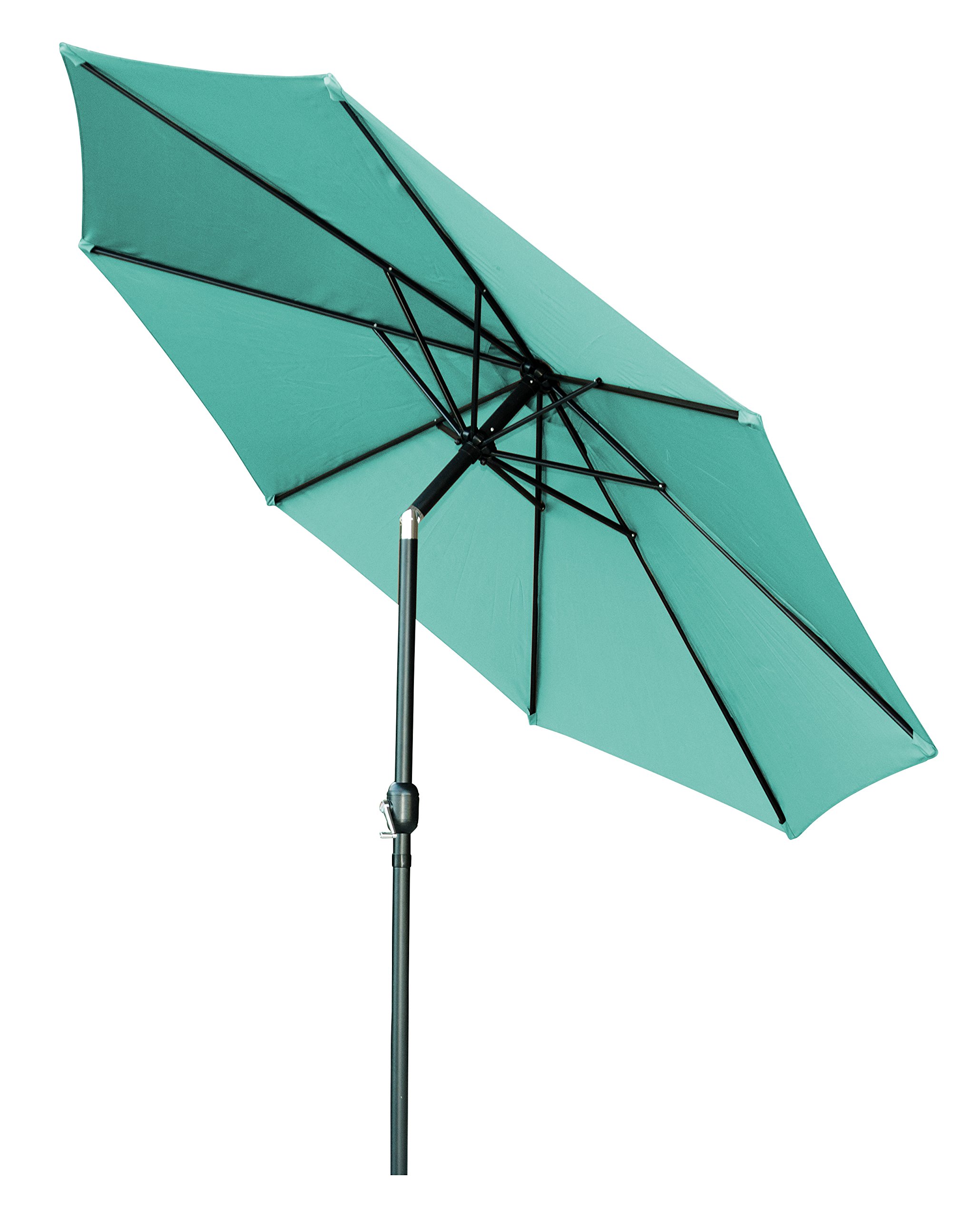 Trademark Innovations Tilt Crank Patio Umbrella, Teal, 10'